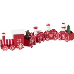 Gifi Décoration de Noël train en bois à poser^ Décoration Intérieure De Noël