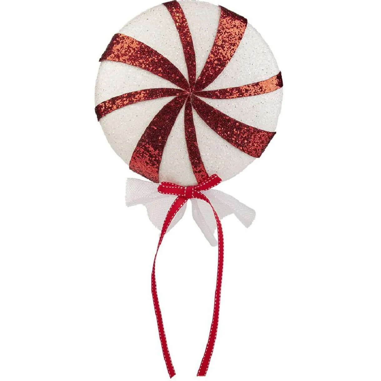 Gifi Décoration de Noël XXL sucette rouge et blanche à paillette H45cm^ Décoration Intérieure De Noël