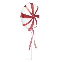 Gifi Décoration de Noël XXL sucette rouge et blanche à paillette H45cm^ Décoration Intérieure De Noël