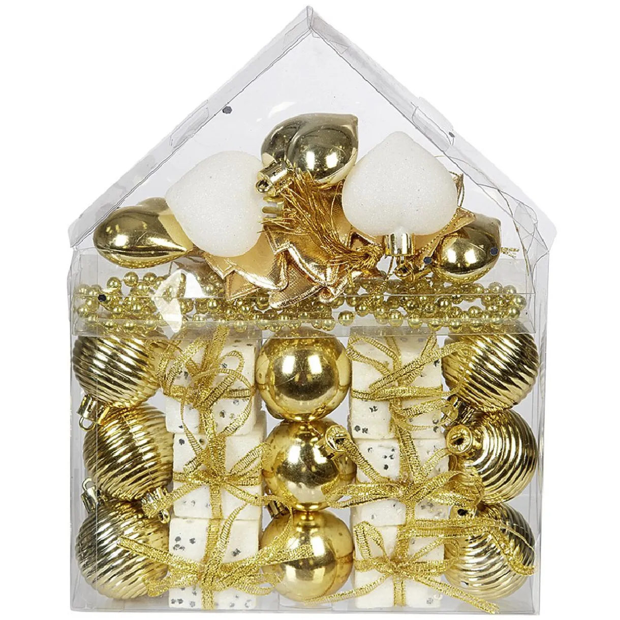 Gifi Décoration de Sapin de Noël Blanc Doré x30^ Décoration Sapin