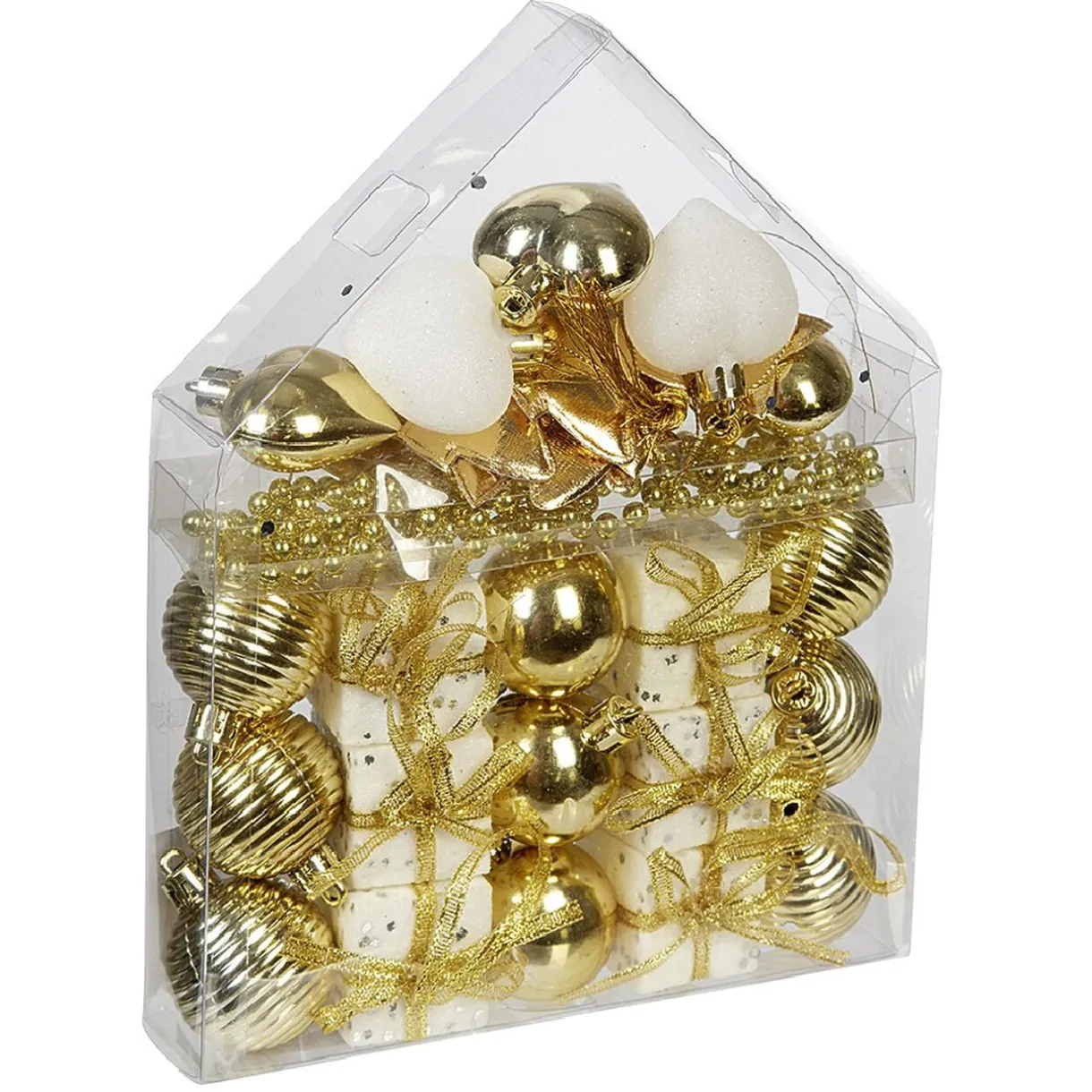 Gifi Décoration de Sapin de Noël Blanc Doré x30^ Décoration Sapin