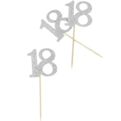 Clearance Gifi Décoration de table anniversaire 18 ans argenté