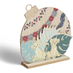 Gifi Décoration Disney à poser boule de Noël Le Roi Lion bois H21,5cm^ Décoration Intérieure De Noël