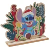 Gifi Décoration Disney à poser Stitch Noël bois L23xH19,5cm^ Décoration Intérieure De Noël
