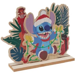 Gifi Décoration Disney à poser Stitch Noël bois L23xH19,5cm^ Décoration Intérieure De Noël