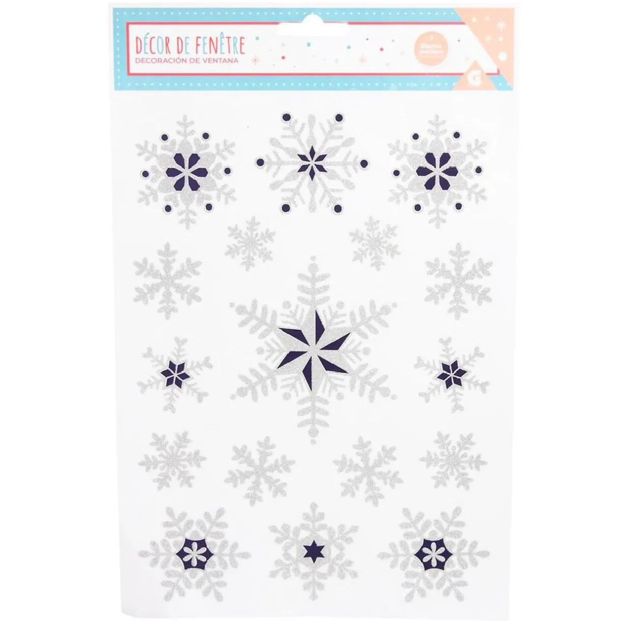 Gifi Décoration fenêtre Noël électrostatique étoile ou flocon^ Décoration De Fenêtre