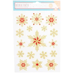 Gifi Décoration fenêtre Noël électrostatique étoile ou flocon^ Décoration De Fenêtre
