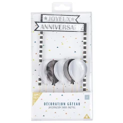 Outlet Gifi Décoration gâteau Joyeux anniversaire et ballon