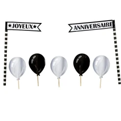 Outlet Gifi Décoration gâteau Joyeux anniversaire et ballon