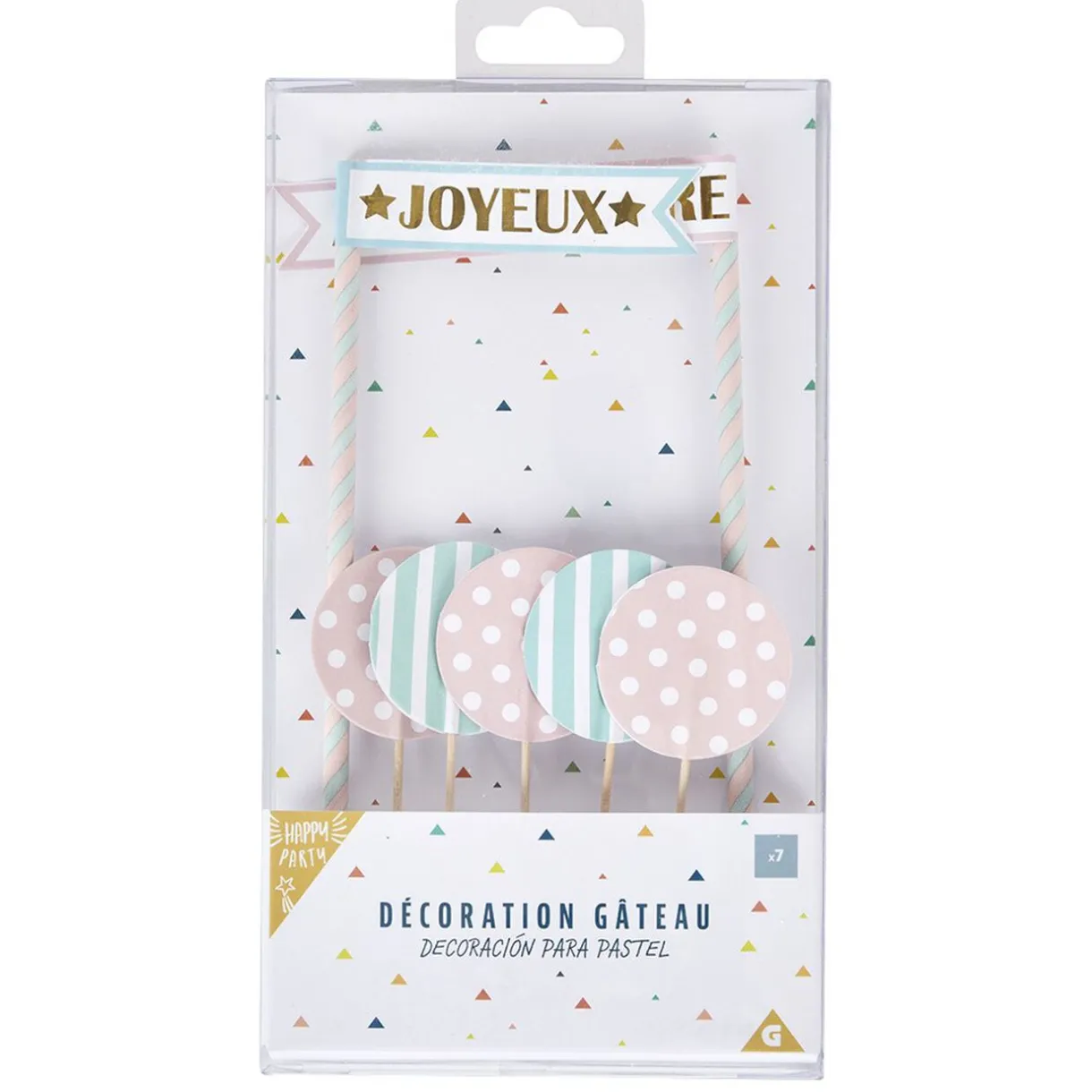 Clearance Gifi Décoration gâteau Joyeux anniversaire et ballon