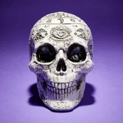 Outlet Gifi Décoration Halloween Spirit tête de mort à poser 15x11xH15cm