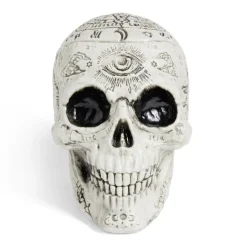 Outlet Gifi Décoration Halloween Spirit tête de mort à poser 15x11xH15cm