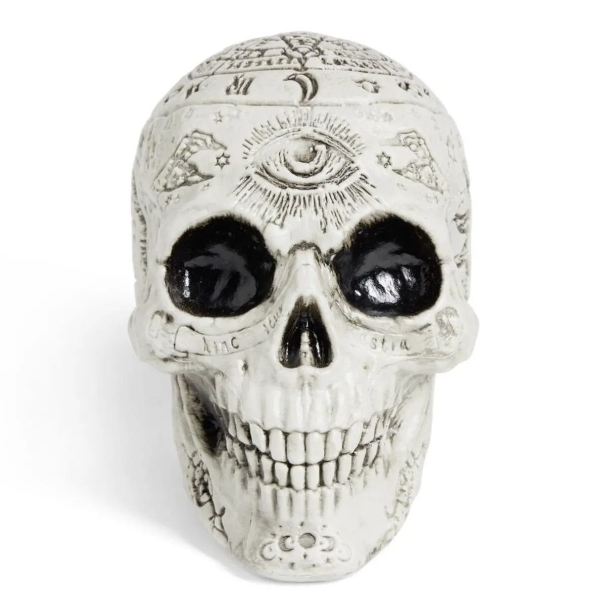 Outlet Gifi Décoration Halloween Spirit tête de mort à poser 15x11xH15cm