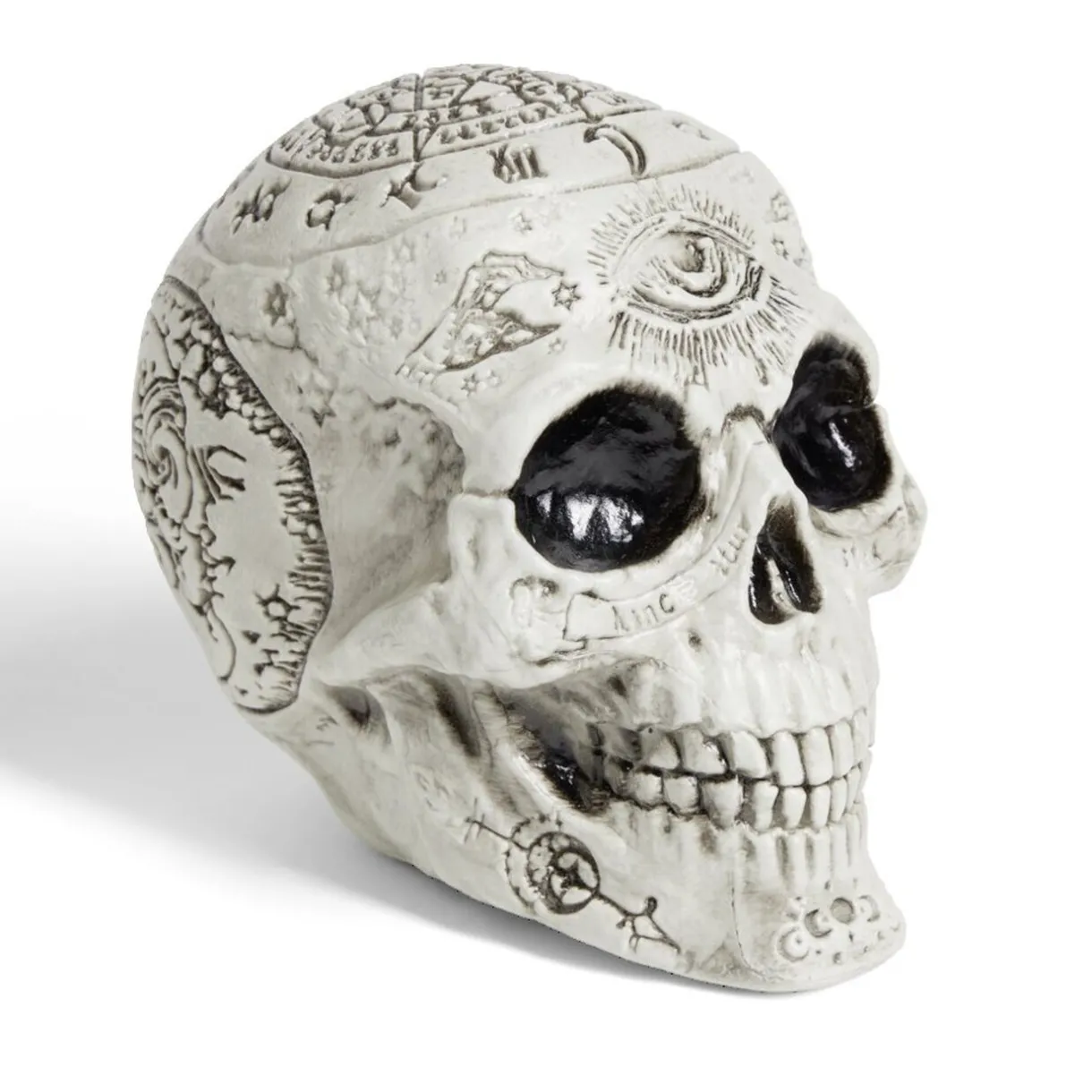 Outlet Gifi Décoration Halloween Spirit tête de mort à poser 15x11xH15cm