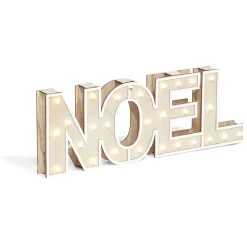 Gifi Décoration lumineuse à poser lettres Noël bois^ Décoration Intérieure De Noël