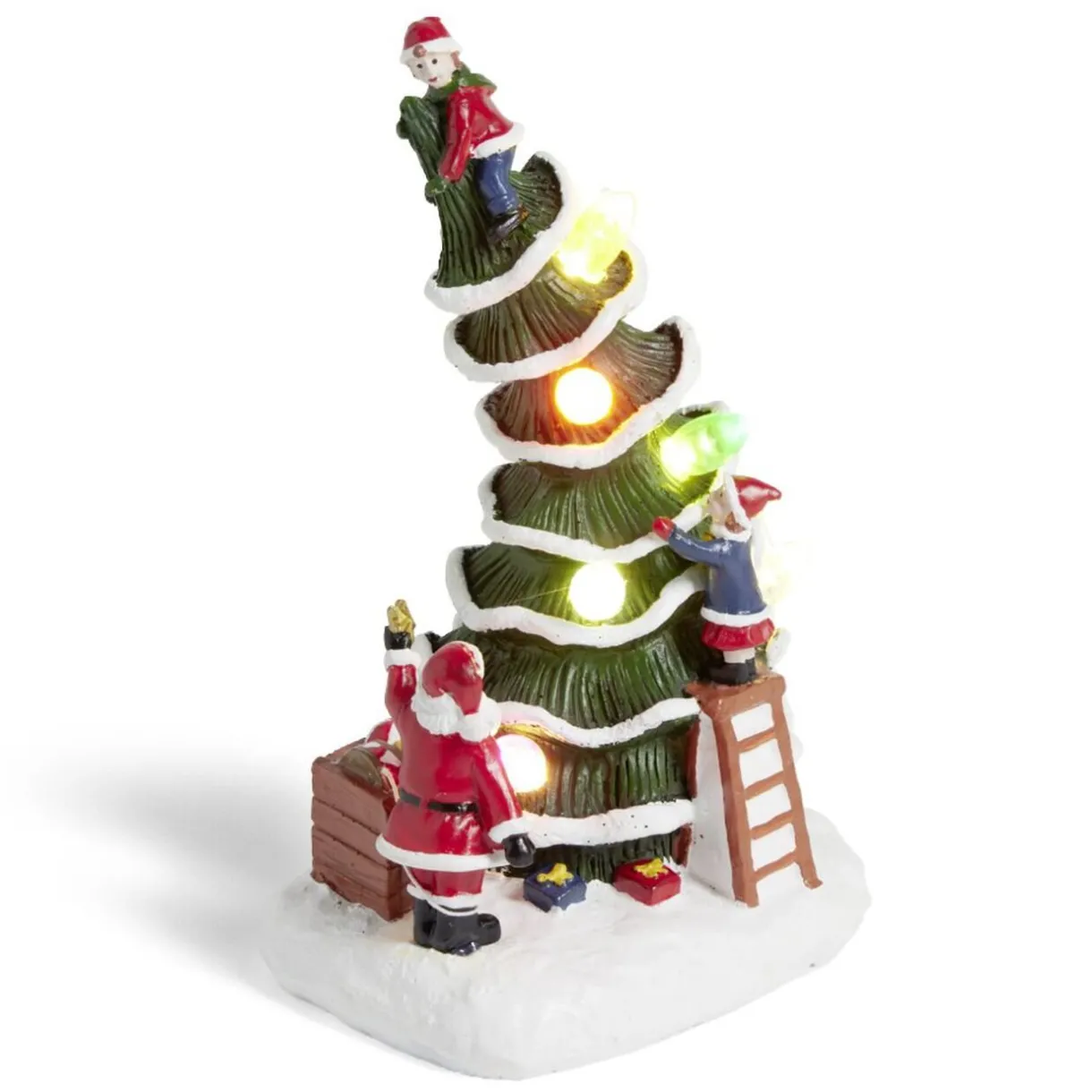 Gifi Décoration lumineuse sapin 6LED à piles H17cm^ Décoration Intérieure De Noël