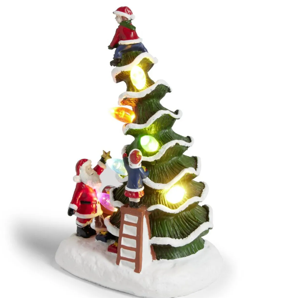 Gifi Décoration lumineuse sapin 6LED à piles H17cm^ Décoration Intérieure De Noël