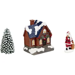 Gifi Décoration maison lumineuse 4LED avec père Noël et sapin^ Décoration Intérieure De Noël