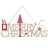 Gifi Décoration Merry Christmas en bois à suspendre 42x21,5cm^ Décoration Intérieure De Noël