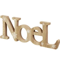 Gifi Décoration Mot "Noël" à poser mdf motif flocon blanc^ Décoration Intérieure De Noël