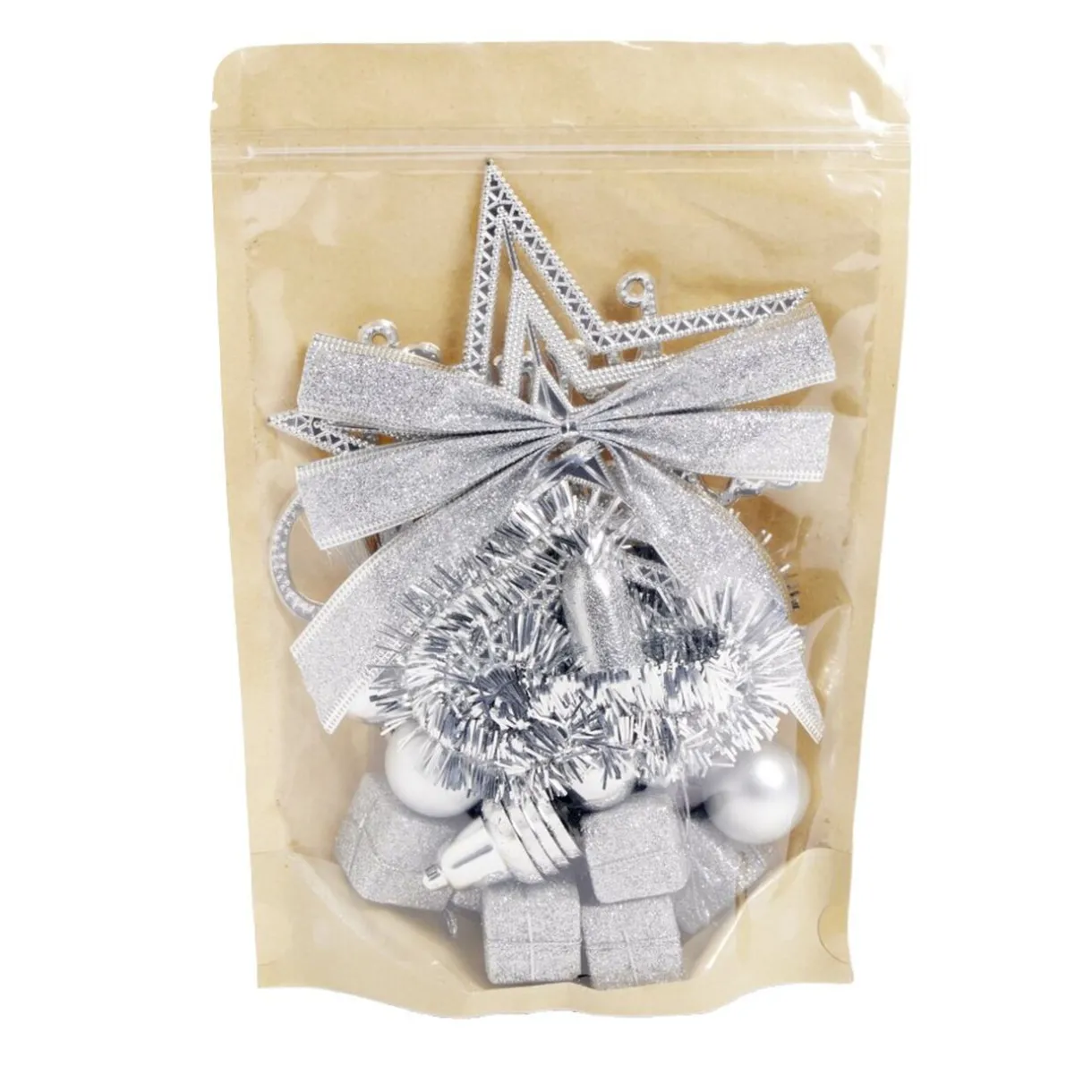 Outlet Gifi Décoration Noël paillette x24 - argenté/doré/rouge