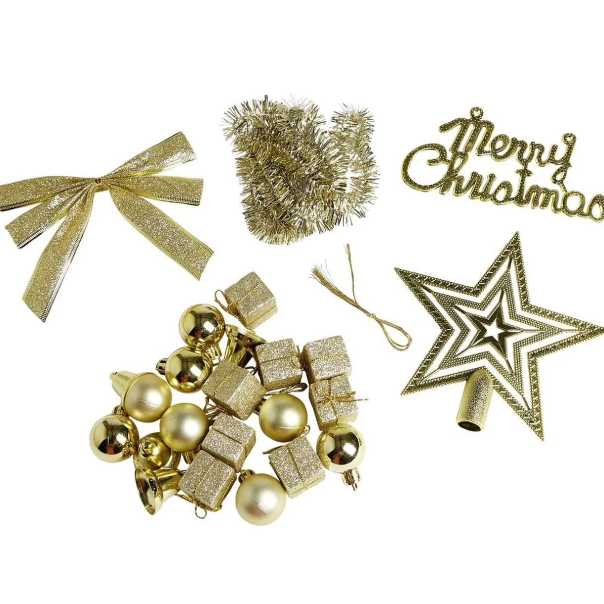 Outlet Gifi Décoration Noël paillette x24 - argenté/doré/rouge