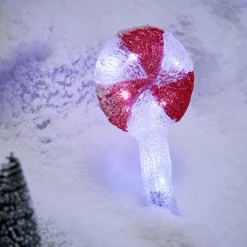 Gifi Décoration Noël sucette à planter LED H27cm^ Décoration Extérieure De Noël