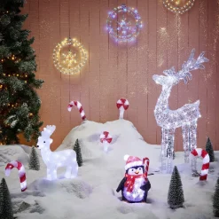 Gifi Décoration Noël sucette à planter LED H27cm^ Décoration Extérieure De Noël