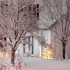 Gifi Décoration Noël sucre d'orge à planter LED H27cm^ Décoration Extérieure De Noël