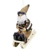 Gifi Décoration Père Noël sur luge H13 cm^ Décoration Intérieure De Noël