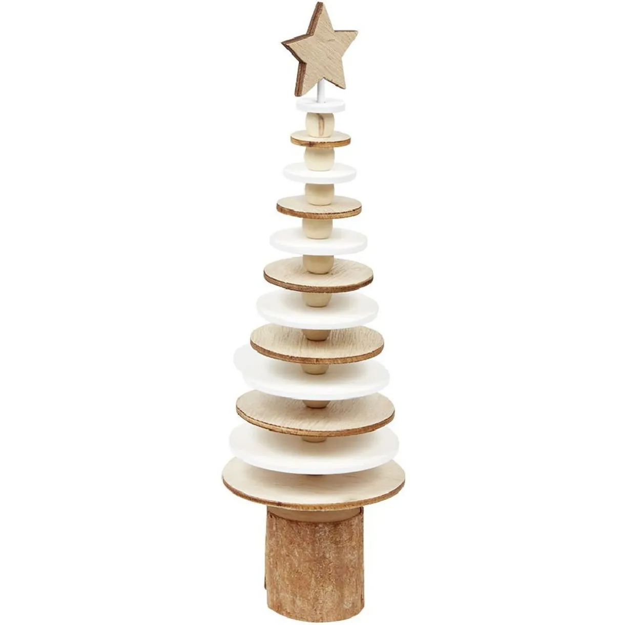 Gifi Décoration sapin à poser bois H25 cm^ Décoration Intérieure De Noël