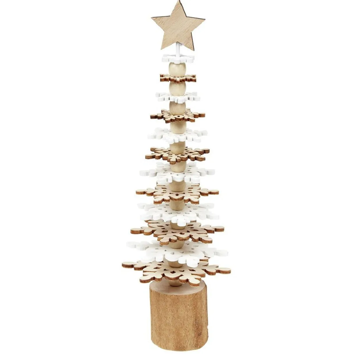 Gifi Décoration sapin à poser bois H25 cm^ Décoration Intérieure De Noël