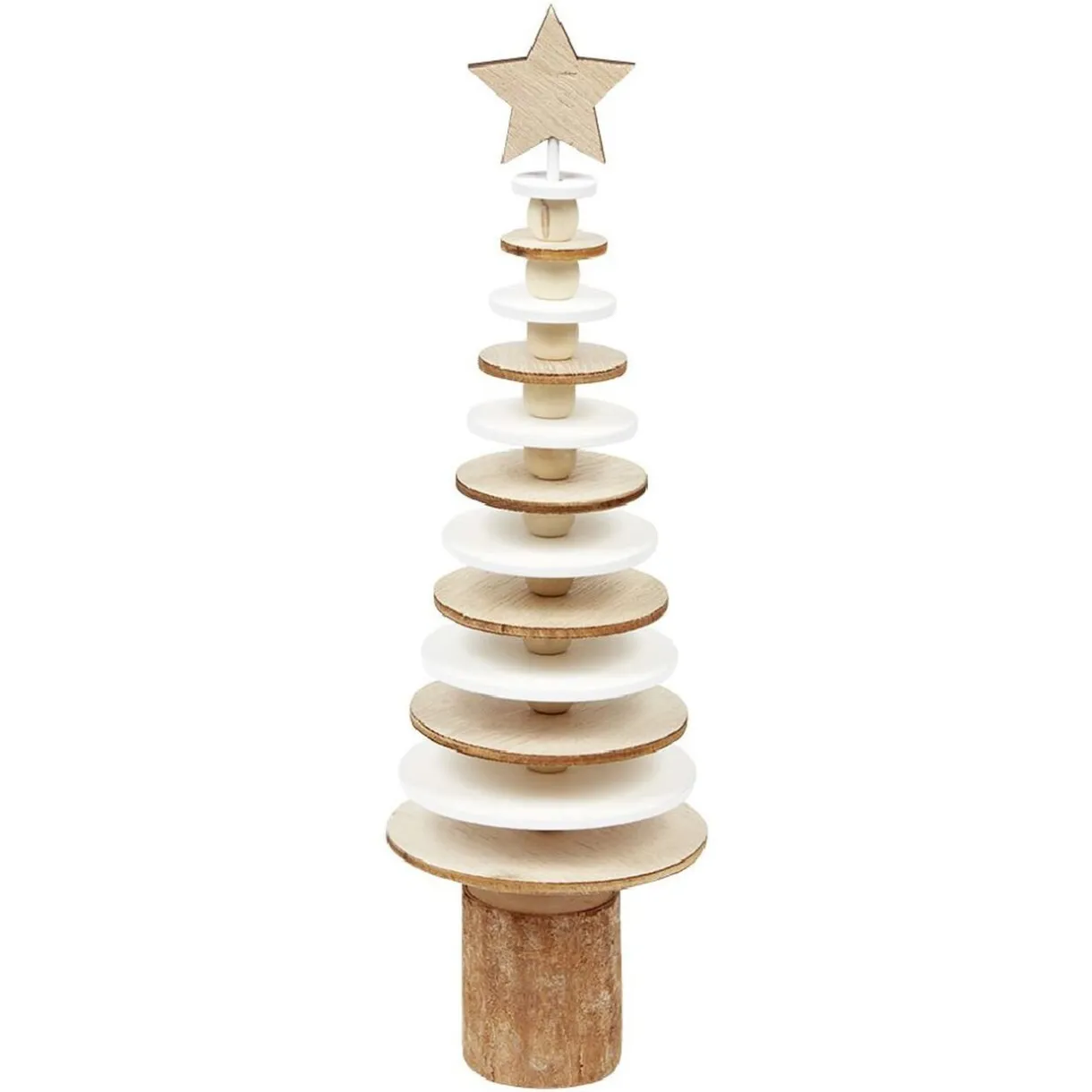 Gifi Décoration sapin à poser bois H25 cm^ Décoration Intérieure De Noël