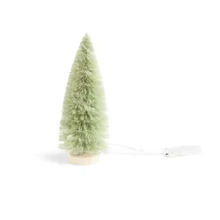 Gifi Décoration sapin blanc lumineux LED à piles H16cm^ Décoration Intérieure De Noël