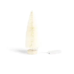 Gifi Décoration sapin blanc lumineux LED à piles H16cm^ Décoration Intérieure De Noël