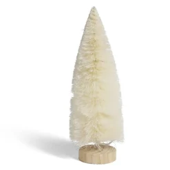 Gifi Décoration sapin blanc lumineux LED blanc chaud H24cm à piles^ Décoration Intérieure De Noël