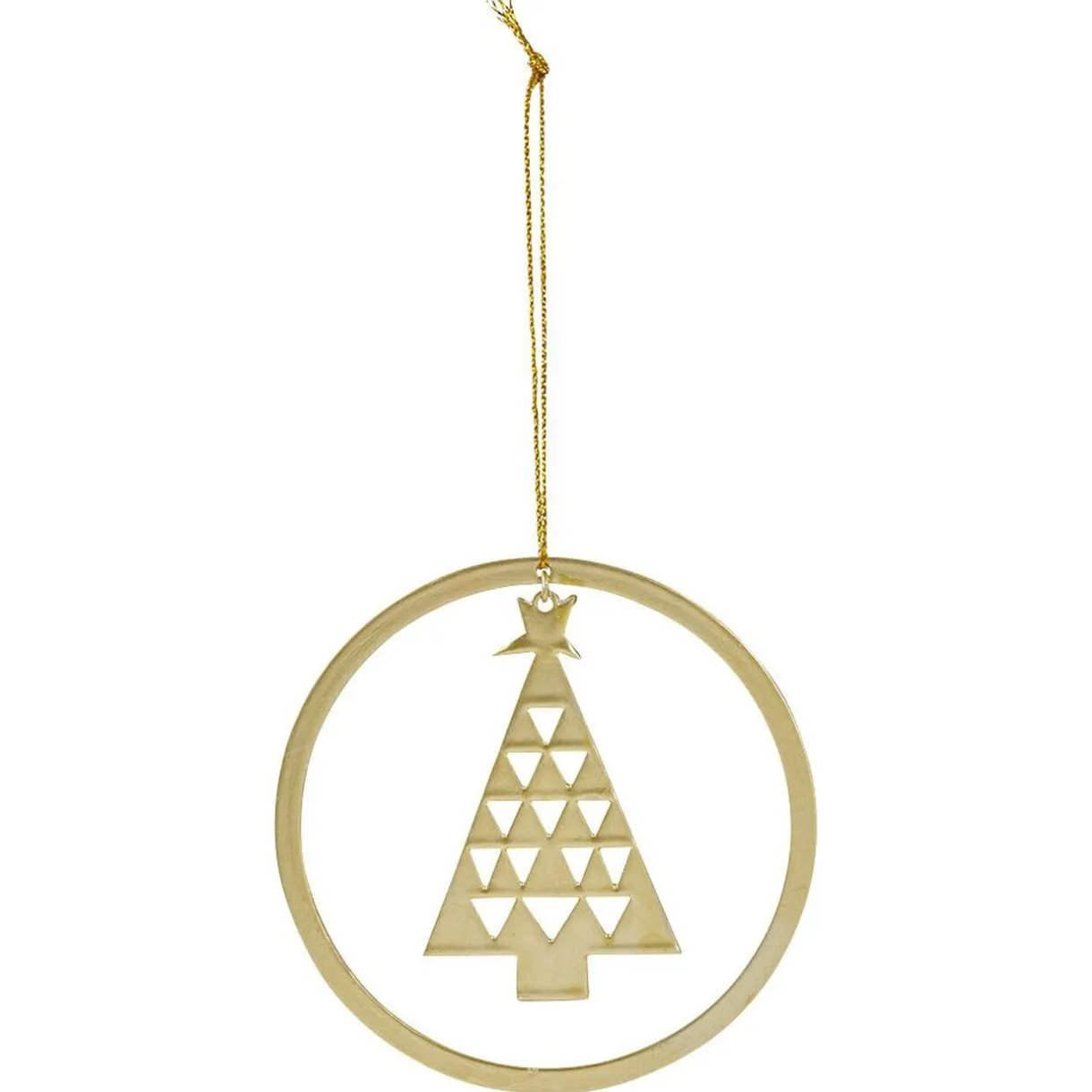 Gifi Décoration sapin en métal doré à suspendre^ Décoration Sapin