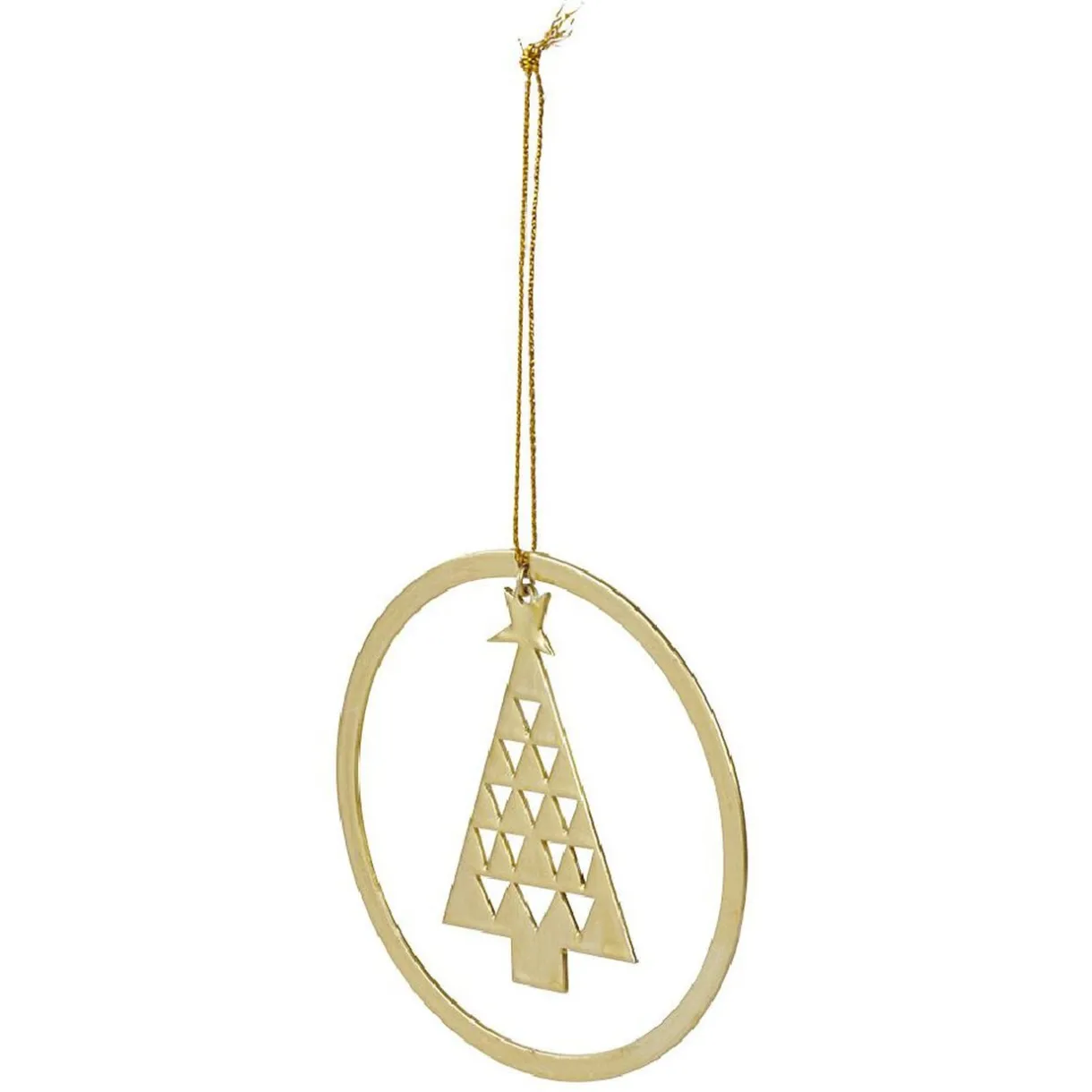 Gifi Décoration sapin en métal doré à suspendre^ Décoration Sapin