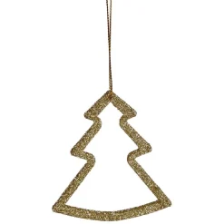 Gifi Décoration sapin Noël à suspendre étoile/sapin/boule doré x6^ Décoration Sapin