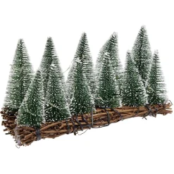 Gifi Décoration sapins sur branches 10 LED blanc chaud L.20,5xl.8xH.11 cm^ Décoration Intérieure De Noël