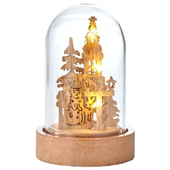 Gifi Décoration sous cloche à poser 3 à 10 LED^ Décoration Intérieure De Noël