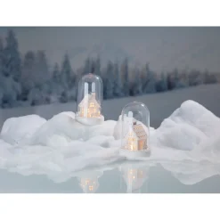 Gifi Décoration sous cloche blanche 3 LED^ Décoration Intérieure De Noël