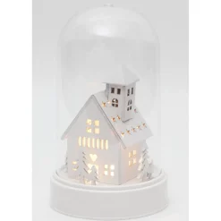 Gifi Décoration sous cloche blanche 3 LED^ Décoration Intérieure De Noël