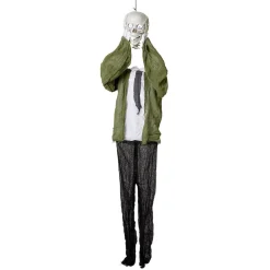 Hot Gifi Décoration squelette suspendu animé Halloween