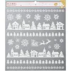 Gifi Décoration stickers de Noël motif paysage blanc pailleté 32x31cm^ Décoration De Fenêtre
