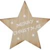 Gifi Décoration étoile Noël en bois à poser Merry Christmas^ Décoration Sapin