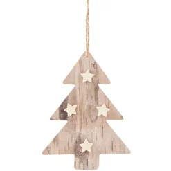 Gifi Décoration étoile sapin de Noël à suspendre naturelle^ Décoration Sapin