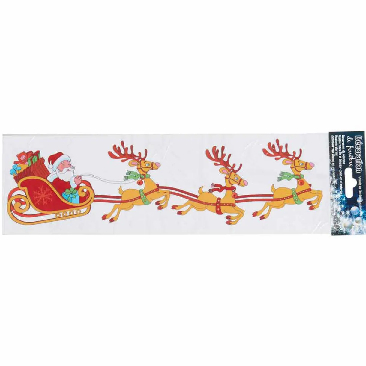 Gifi Décoration vitre de Noël traineau du Père Noël^ Décoration De Fenêtre
