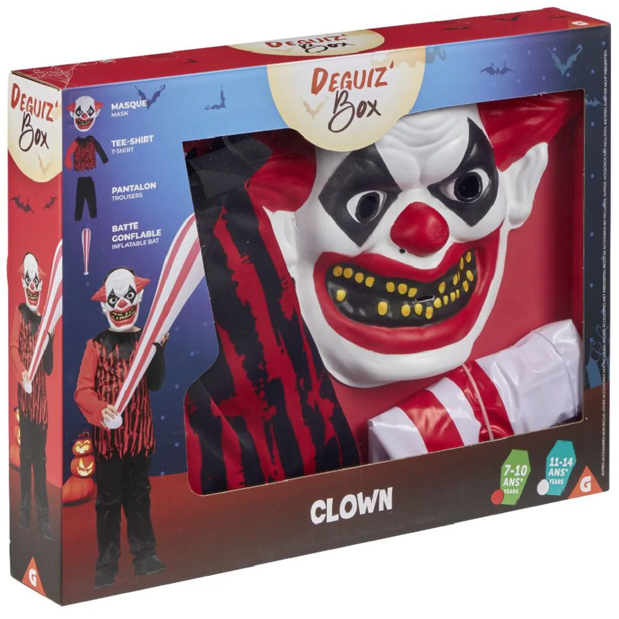 Clearance Gifi Deguiz'box enfant Halloween clown démoniaque 11/14 ans