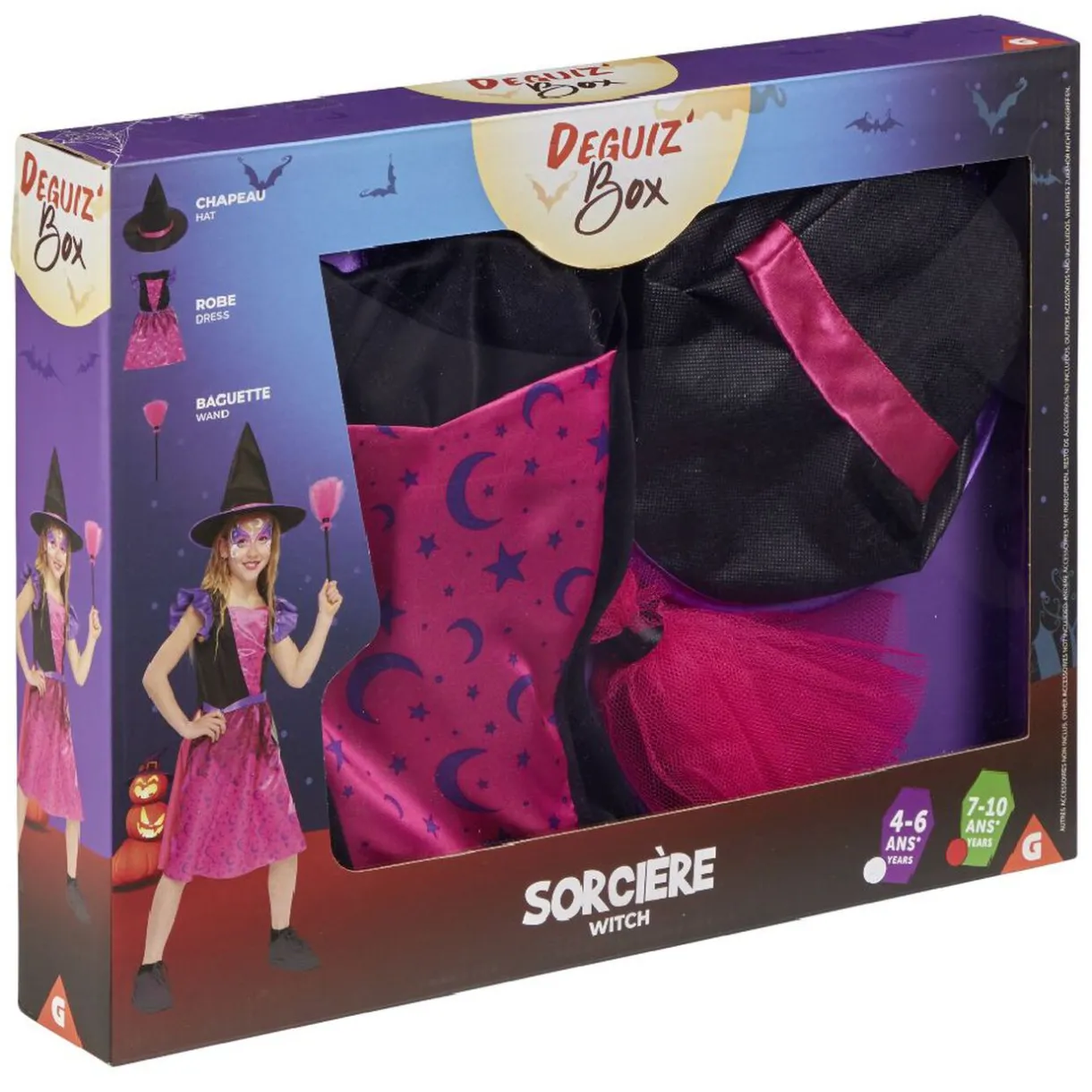 Sale Gifi Deguiz'box enfant Halloween sorcière 7/10 ans
